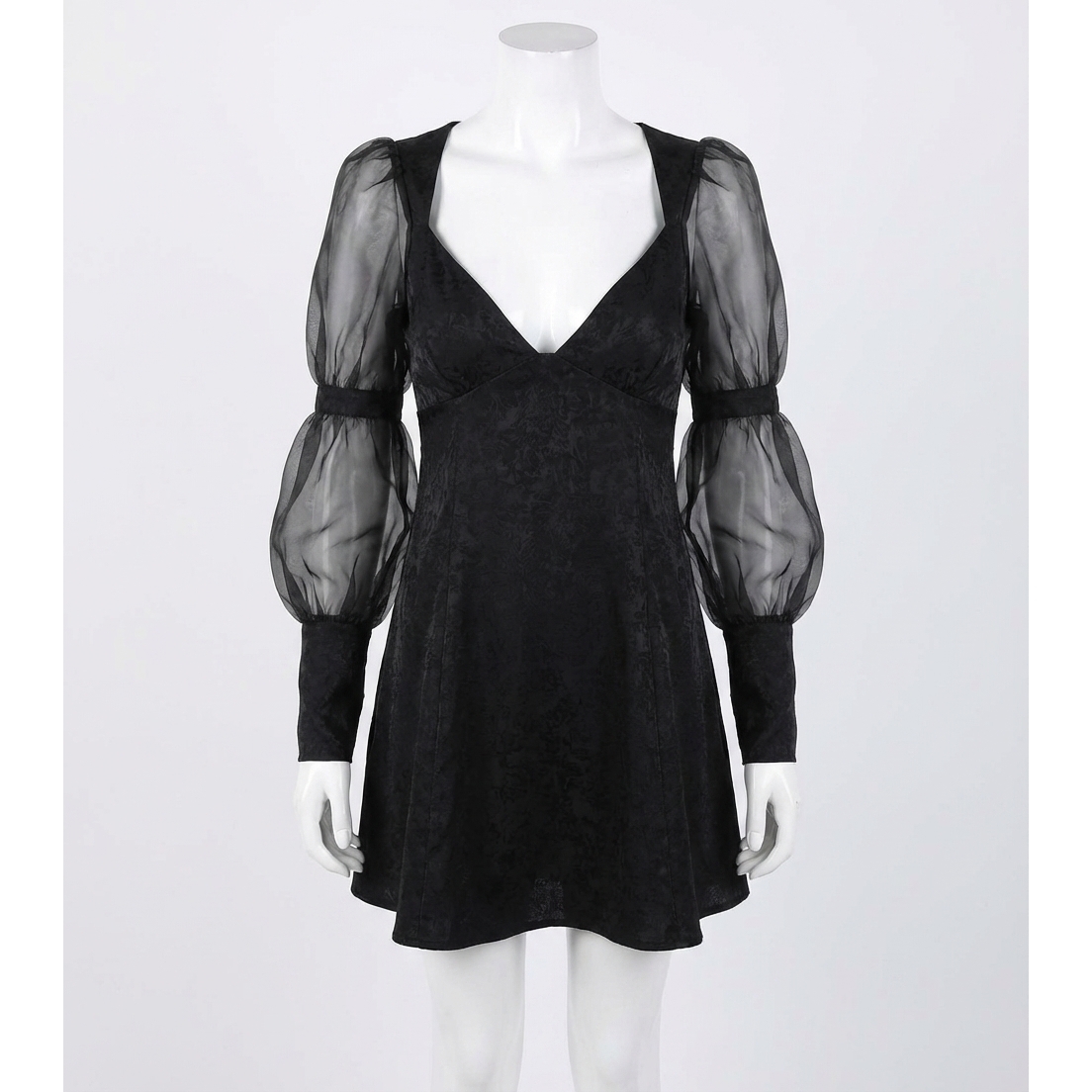 New For Love & Lemons Women's Gabrielle Puff Sleeve Dress In Black